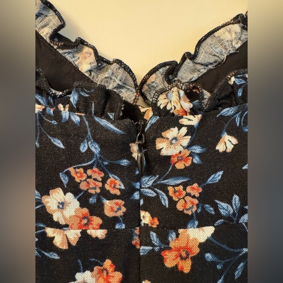 Lulus Flourishing Love Black Floral Print Button-up Mini Dress - Size XS - Picture 5 of 9